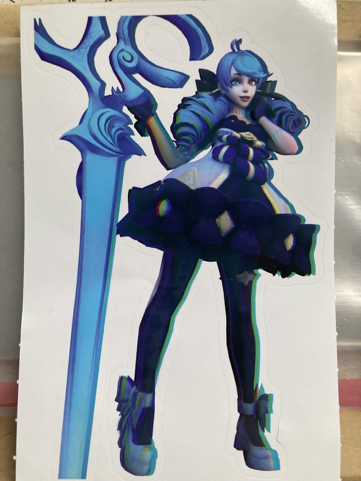 Infamous Gwen Glitch Sticker - 5.5" Kiss-Cut - Image 2